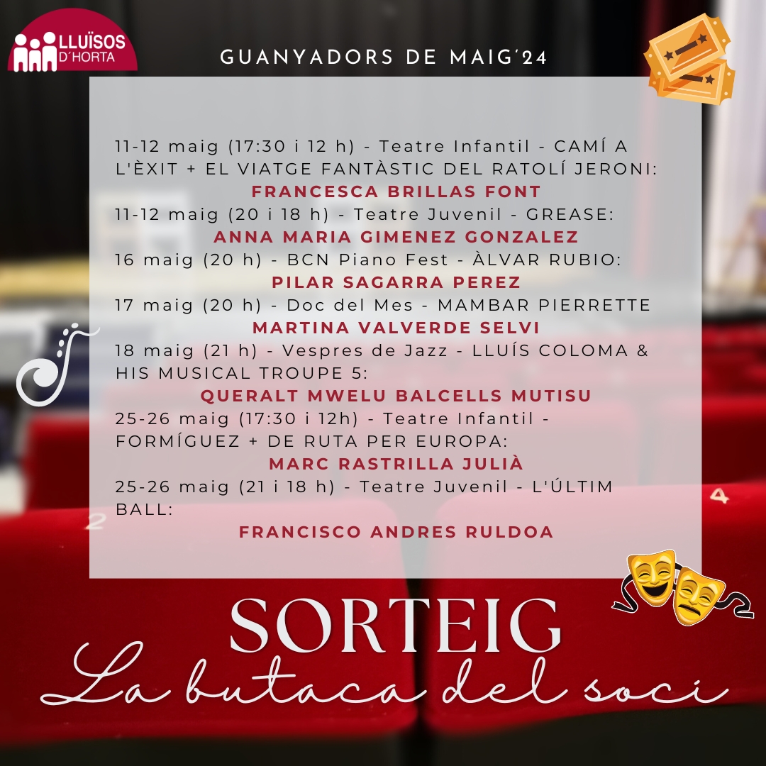 la Butaca del Soci - Maig'24